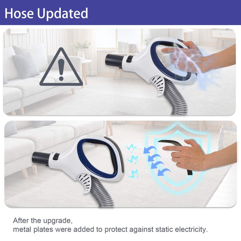 LesinaVac Upgraded Replacement Shark Rotator Hose Handle Compatible for Shark Rotator Pro Lift-Away NV500, NV501, NV502, NV503, NV504, NV505, NV510, NV552, UV560, Part 1245FC500, Blue(Only Models Listed Below) - Image 4
